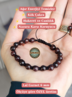 Lal Garnet Doğaltaş Bileklik - Görsel 7