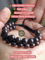 Lal Garnet Doğaltaş Bileklik - Görsel 4