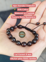 Lal Garnet Doğaltaş Bileklik - Görsel 9