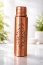 Rose İşleme Model Bakır Matara (750 ml)
