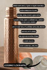 Rose Dövme Model Bakır Matara (750 ml) - Görsel 4