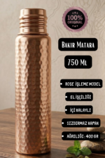 Rose Dövme Model Bakır Matara (750 ml) - Görsel 2