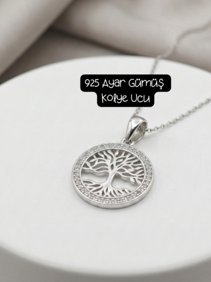 925 Ayar Gümüş Yaşam Ağacı Kolye Ucu