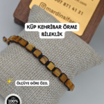 Küp Kehribar Örme Bileklik