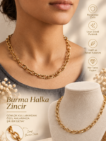 Altın Kaplama Çelik Burma Halka Zincir