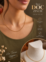 Altın Kaplama Çelik İnce Doç Zincir