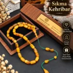 Usta İşi Sıkma Kehribar Tespih