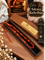 Usta İşi Sıkma Kehribar Tespih - Görsel 3